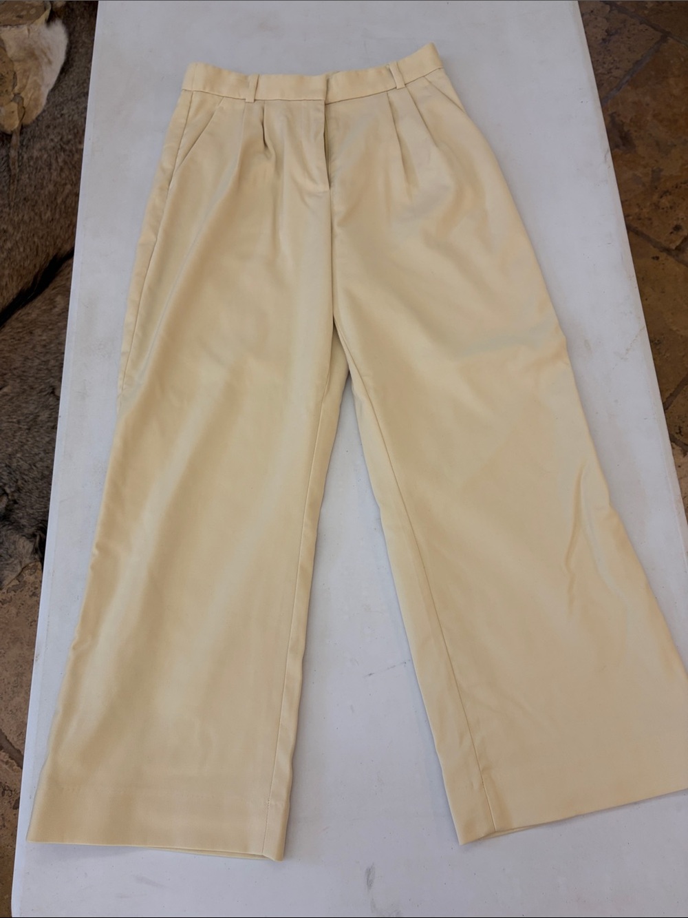 Abercrombie & Fitch Sloane Tailored Pant - Pale Yellow Curve Love
